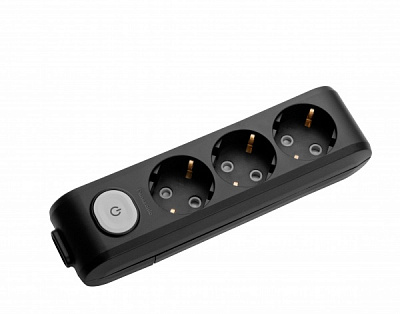 Колодка для удлинителя Panasonic X-tendia с заземлением 3 гн. черный 480900052 