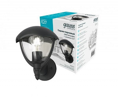 Світильник вуличний настінний Gauss Aura вгору E27 60 Вт IP54 антрацит GD027
