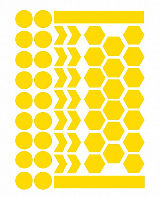 Світловідбивна наліпка LOOM Фігури LM-10073-yellow для твердих поверхонь