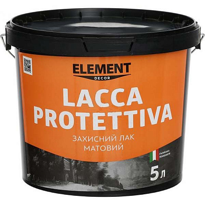 Лак Decor Lacca Protettiva Element Decor мат 5 л прозрачный