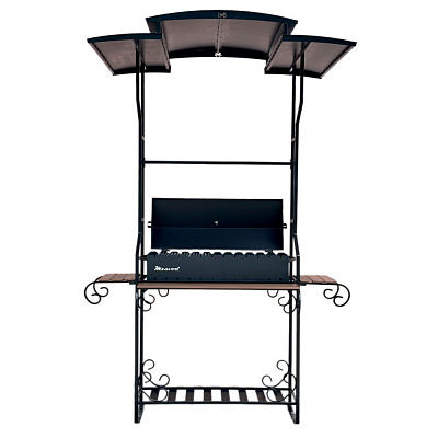 Мангал-барбекю Metalzavod с крышей на 12 шампуров сталь 4 мм