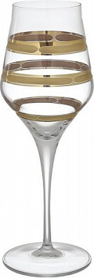 Набір бокалів для вина Contessa Vintage Gold 450 мл 6 шт. Vema