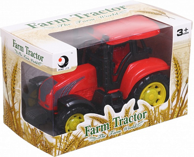 Ігровий набір Shantou фермерський трактор16.5х8,8х10 см червоний JY238806