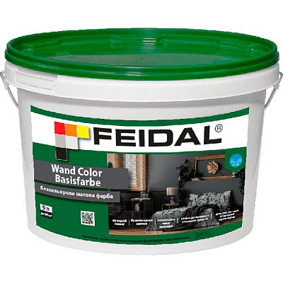 Фарба інтер'єрна водоемульсійна Feidal Wand Color Basisfarbe мат база під тонування 4,5л