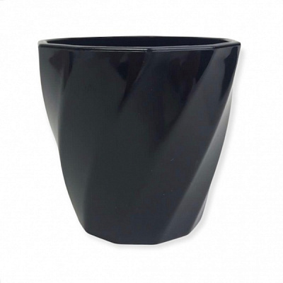 Кашпо Оранжерея Хвиля фігурний 0,3 л чорний антрацит
