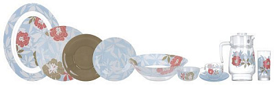 Сервиз столовый Peony Floral Blue 46 предметов N6255 Luminarc