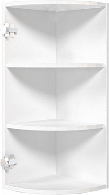 Шкаф верхний угловой радиусный 300x720x300 мм белый 