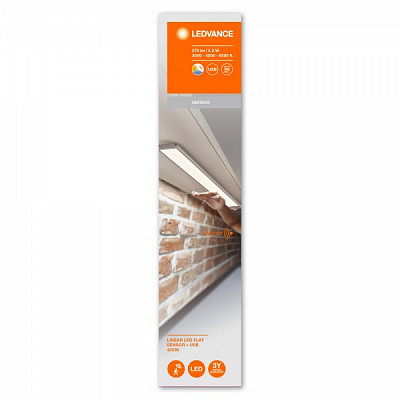 Світильник акумуляторний Ledvance LINEAR LED FLAT USB-С SEN 60 см 4 Вт сірий