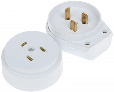 З'єднувач електричний із заземленням UP! (Underprice) РШ-ВШ 32 А білий YK-502F-WH