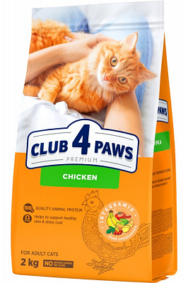 Корм сухий для котів Club 4 Paws з куркою 2 кг