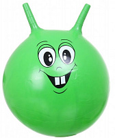 М'яч стрибунець надувний з ріжками посмішка KH4-03/Green