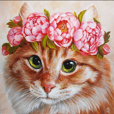 Картина стразами Рыжая весна 40x50 см на подрамнике 954094 Santi 