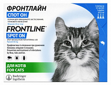 Краплі Frontline від бліх та кліщів для котів Spot-on 0,5 мл