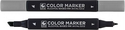Маркер художественный STA 3202 двусторонний 0.7 / 1-7 мм STA3202-CG5 холодный серый 5 