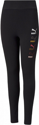 Лосини Puma Classics Graphics Leggings 58929101 р.152 чорний