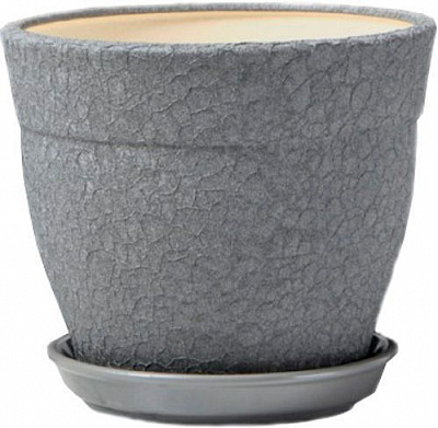 Горщик Оріана-Запоріжкераміка Флоріс шовк круглий 3,5л металік