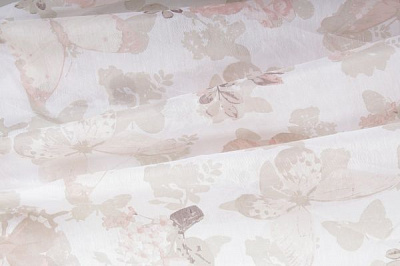 Ткань тюлевая Декостиль w356 8173/22 белый с принтом 