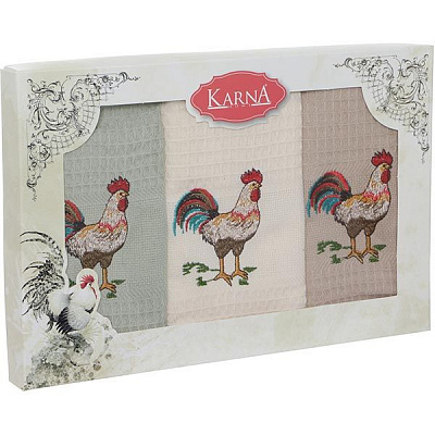 Набір рушників Karna Півники 3 шт