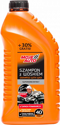 Автошампунь для ручного миття Moje AUTO з воском 1300 мл