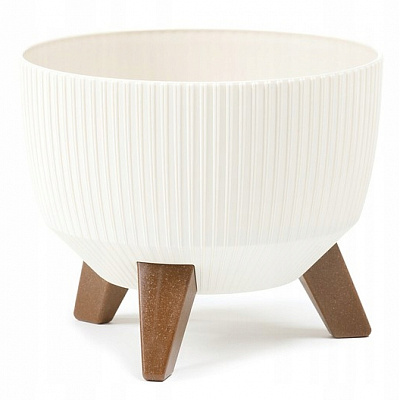 Вазон пластик ROMA jumper 40х20,5 см круглий кремовий 21 л Lamela (9749607)