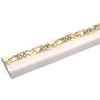 Молдинг Dellos Baget 157G-115 білий із золотистим 2400x30x14мм 