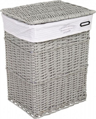Кошик плетений Tony Bridge Basket з текстилем 44х34х56 см HQN20-4AB-1