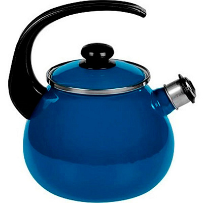 Чайник эмалированный со свистком Аквамарин 2,5 л I2711/4 Idilia