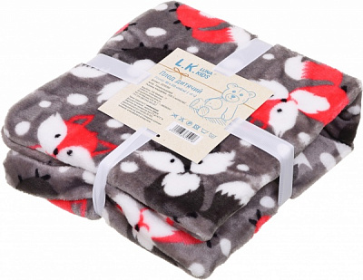 Плед Luna Kids Лисички велсофт 100x120 см разноцветный 