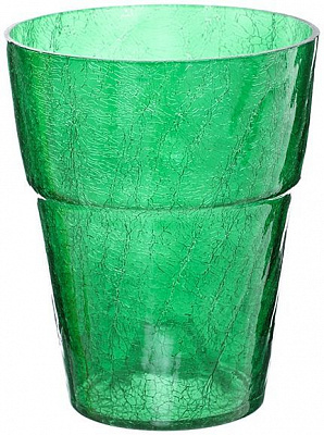 Кашпо стеклянное для орхидей 50.016.14 круглый 2л темно-зеленый 