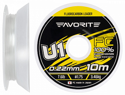 Флюорокарбон Favorite 10 м 0,22 мм 3,46 кг U1 FC