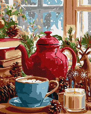 Картина за номерами Зимова атмосфера вдома 40х50 см Ideyka