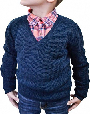 Джемпер Геометрия р.158-164 синий 1707 (127) 