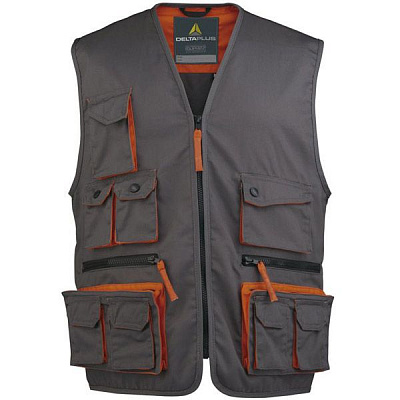 Жилет Delta Plus MAK2 M серо-оранжевый