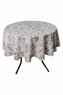Скатерть Шанталь Ø 160 см бежевый с рисунком La Nuit