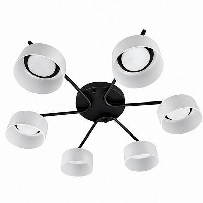 Люстра стельова LIGHT SET DUSHA MS228 6x12 Вт GX53 чорний/молочний
