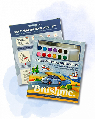 Набір-розмальовка з сухими фарбами Транспорт Brushme