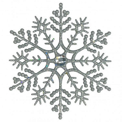 Подвеска MISLT Снежинка Классика с камешком CN000-4 5 см