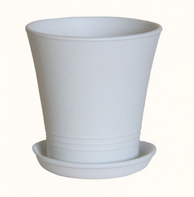 Горшок керамический Ориана-Запорожкерамика Модерн крошка круглый 1 л белый (068-1-020) 