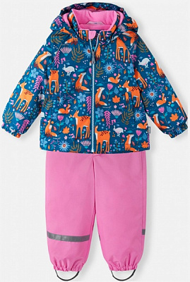 Костюм зимовий для дівчаток Lassie Oivi зріст 98 темно-синій/рожевий 7100020A