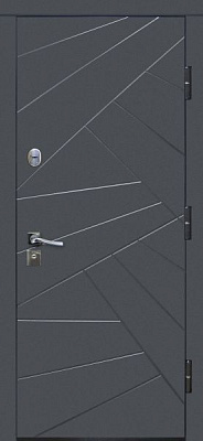 Двері вхідні TM Riccardi Urban 1-A графіт матовий / дуб ash line 2050х860мм праві