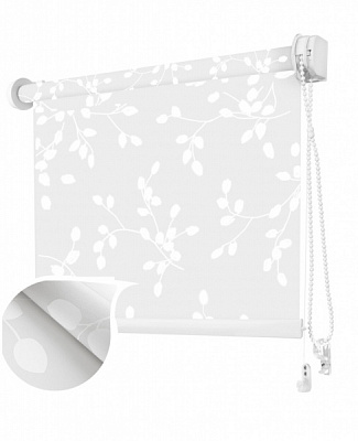 Штора рулонна міні Rollotex з фіксацією на струні Verbena 81x150 см біла