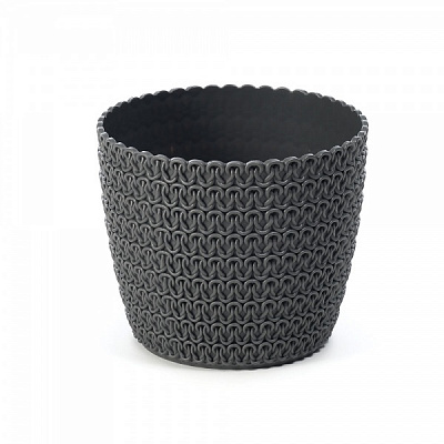 Горшок пластиковый Ламела Магнолия Джерси 260 круглый 1,5 л антрацит 