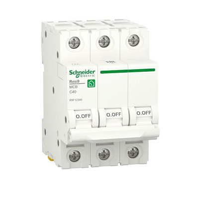 Автоматичний вимикач Schneider Electric 40 A 3P крива С 6кА Resi9 R9F12340