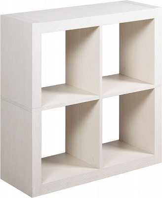 Полка книжная Inteo Кубус МИКС 2x2 (3D HDF) 792x792x290 мм вудлайн кремовый 