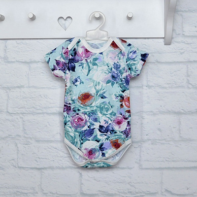 Боди детское для девочки Blanka Розы р.80 зеленый 12699 