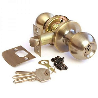 Кнобсет Apecs 6072-01-АВ ключ-фиксатор бронза