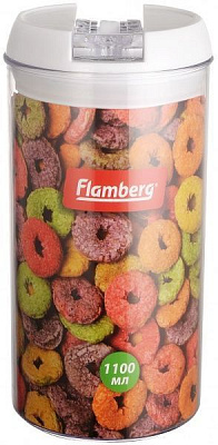 Банка для сыпучих Intra Round 1100 мл Flamberg