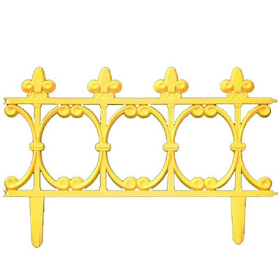 Ограждение для клумб Ажурное Besta Garden 150 см желтое