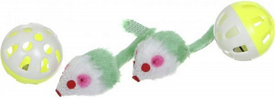 Іграшка для котів Lilli Pet М'ячики та мишки 4 шт. 207066