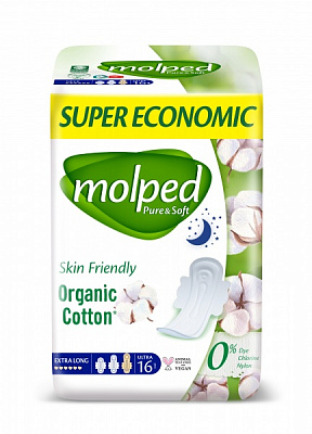 Прокладки гігієнічні Molped Pure&Soft night eco 16 шт.